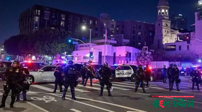 বিক্ষোভের ৫ম দিন লস অ্যাঞ্জেলসে কারফিউ জারি